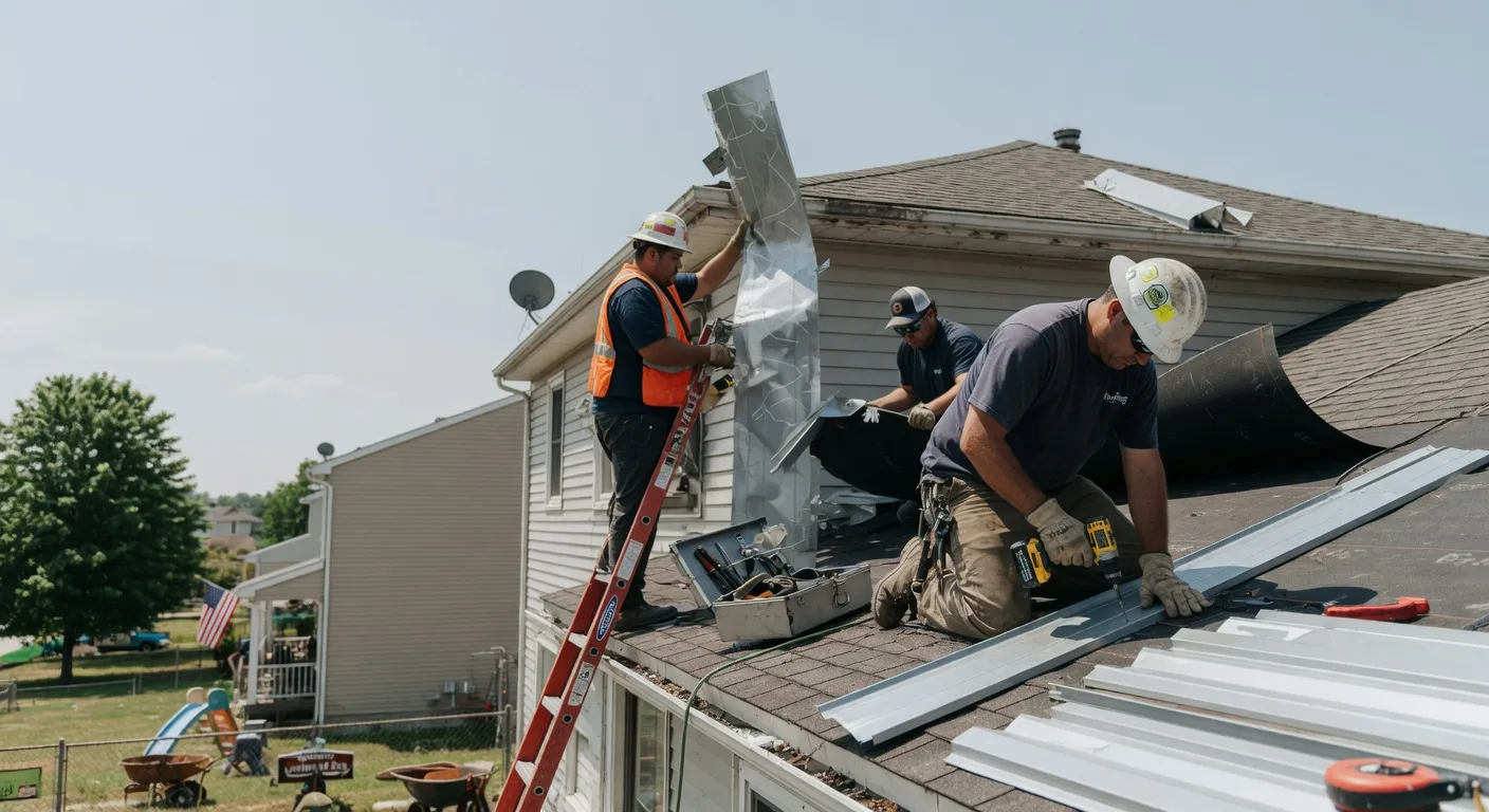 Storm Damage Metal Roof Repair in Milesburg, PA